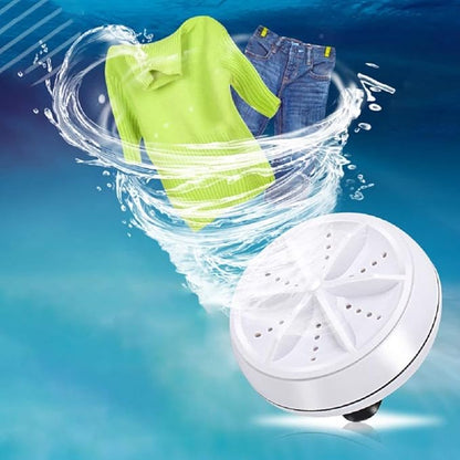 2 in 1 Mini Washing Machine – Portable Ultrasonic Turbine Washer