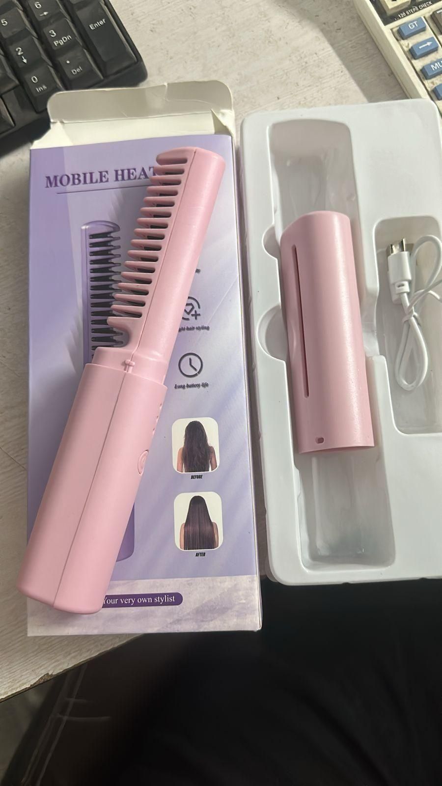 Meneflix Portable Mini Hair Straightener (Cordless & Rechargeable)