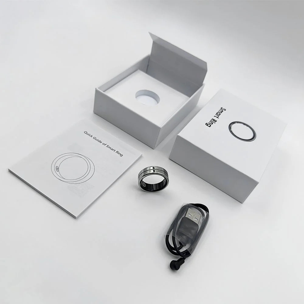 R4 Smart Ring for Men & Women, Android Compatible, 5ATM Waterproof, Health & Sleep Monitor